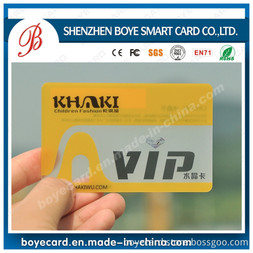 SGS Approved Transparent PVC VIP Card